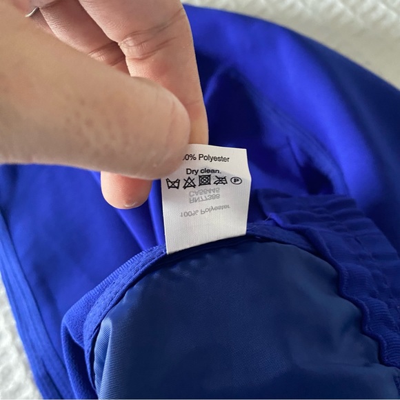 J. Crew factory royal blue crepe skirt curved hem size 14 - Picture 8 of 9